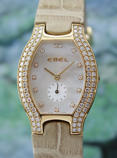 (image for) Like New Ebel Beluga Tonneau 18K Yellow Gold Watch Diamond Watch
